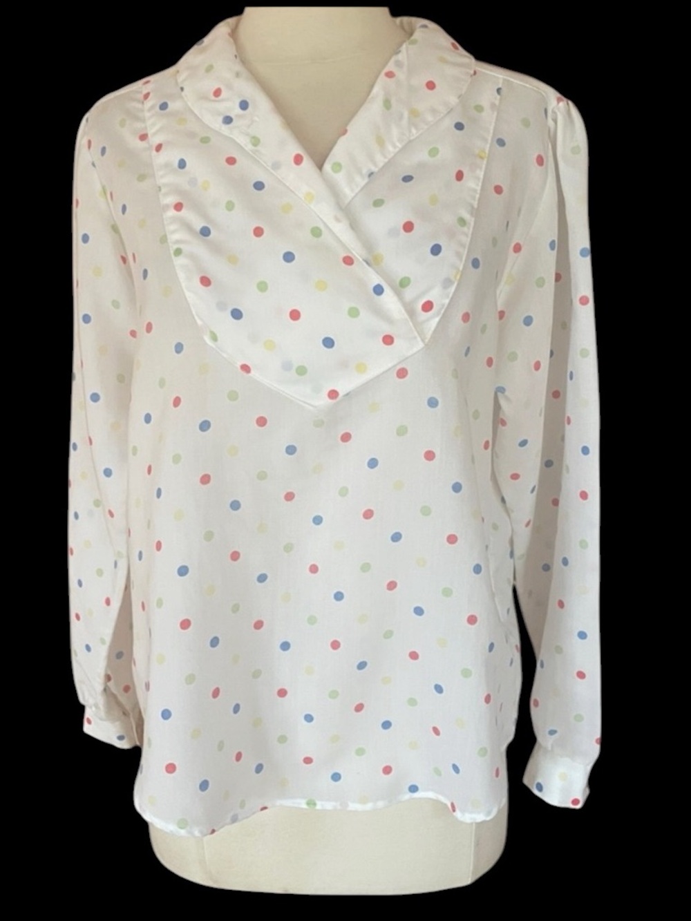 1970s eccobay Polka Dot Blouse